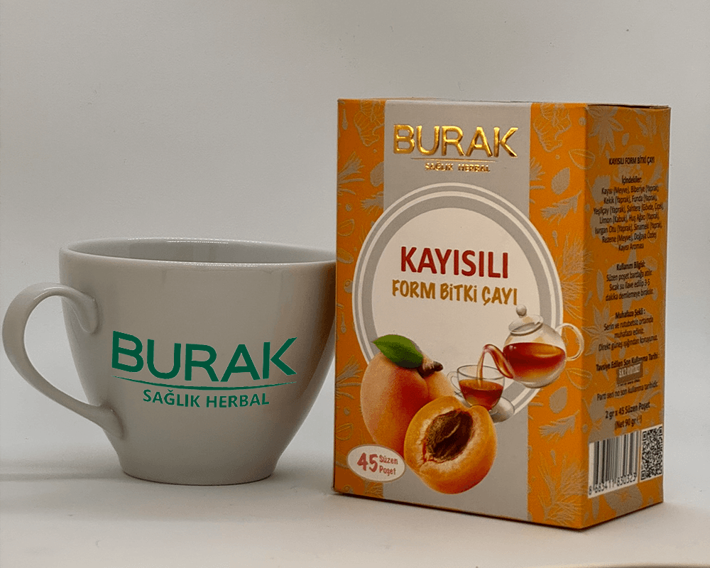 Burak Sağlık Kayısılı Karışık Bitki Çayı 45'li Süzen Poşet