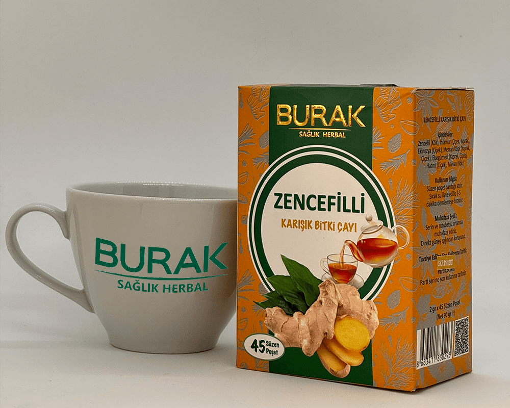 Burak Sağlık Zencefilli Karışık Bitki Çayı 45'li Süzen Poşet